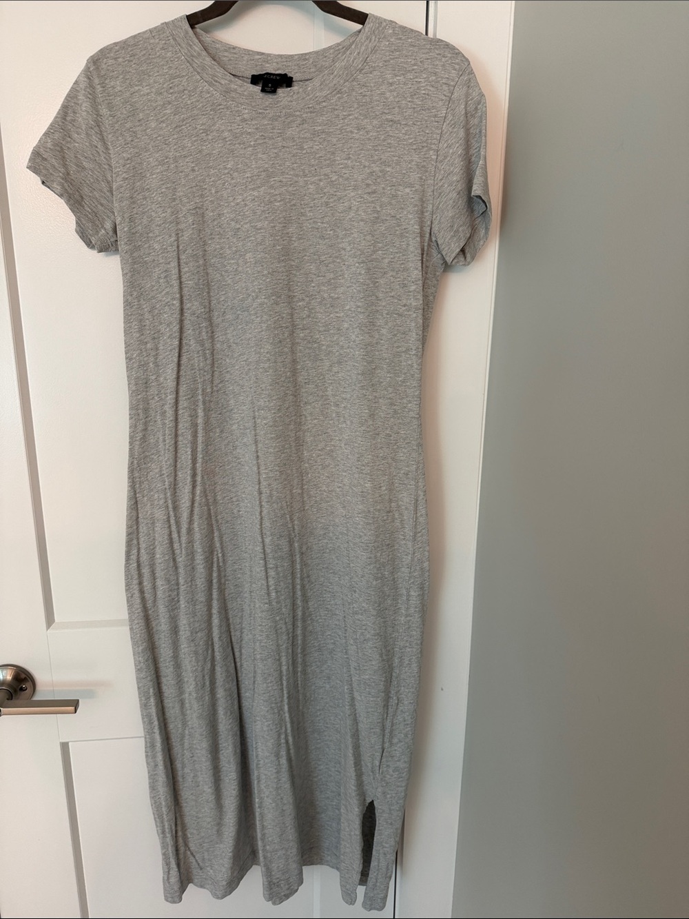 J. Crew Heather Grey Midi T-Shirt Dress